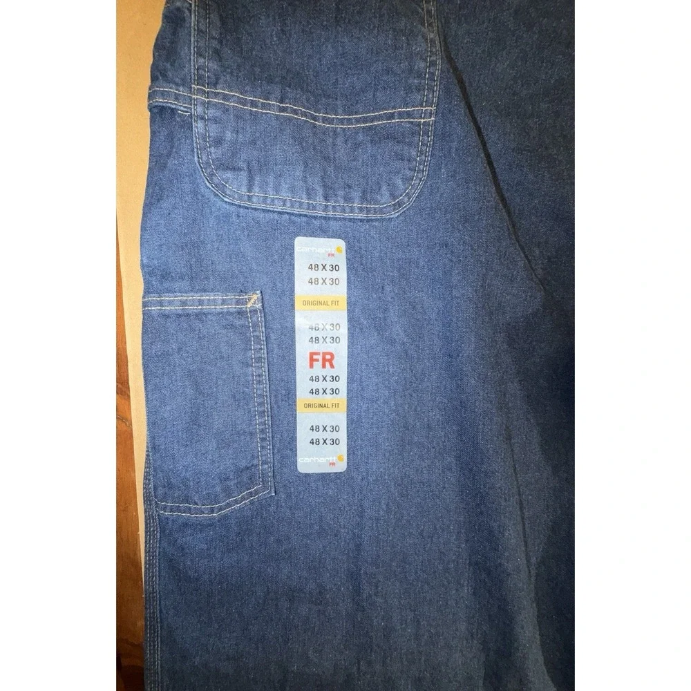 CARHARTT Men's FR Dungaree Jeans Flame Resistant Denim Carpenter Sz 48 x 30 NEW